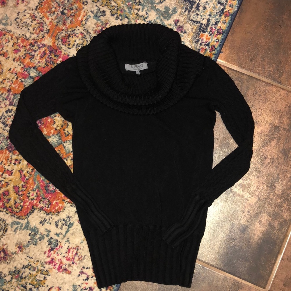 Black Cowl Neck Sweater by Buffalo